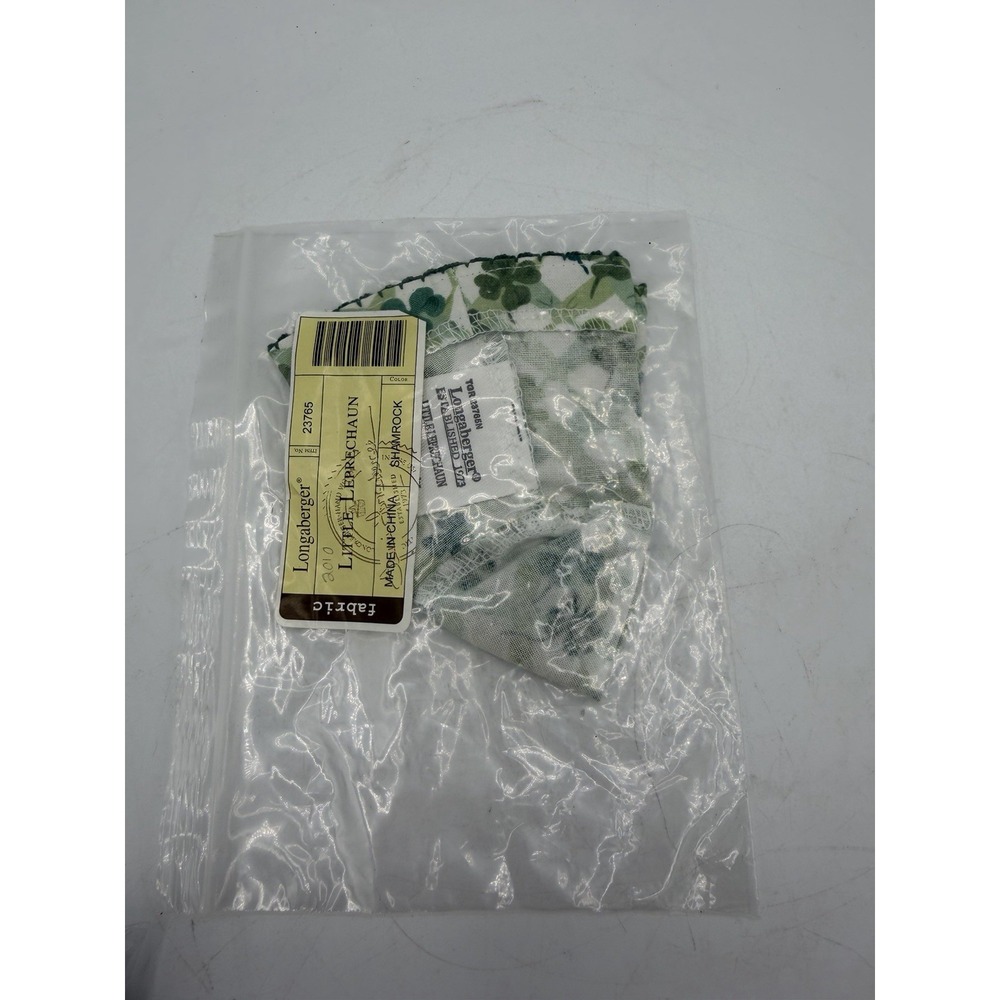 🍀🧺 Longaberger Little Leprechaun Basket Liner ONLY –‎ Shamrock – NIP ✨